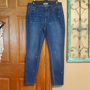 Womens beaded jeans